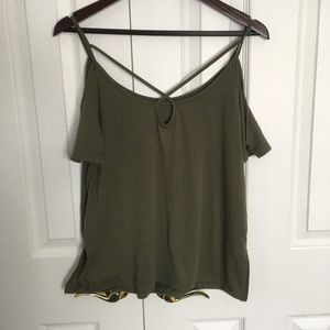 Cute green cut out shirt